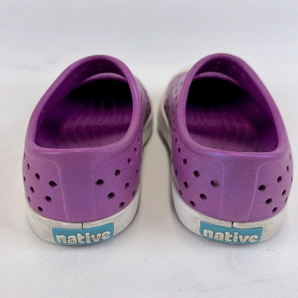 NATIVE Juniper Iridescent Purple Waterproof Shoes Size C7